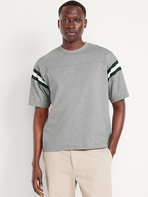 Image number 1 showing, Heavyweight Football-Style T-Shirt