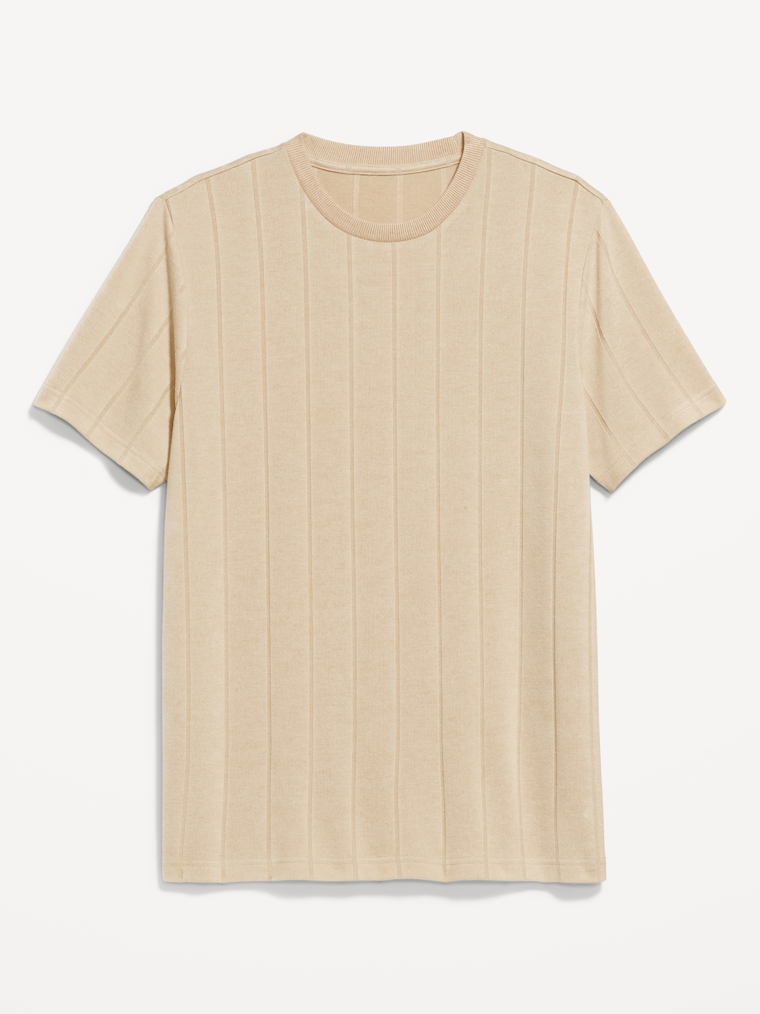 Crew-Neck Ribbed T-Shirt