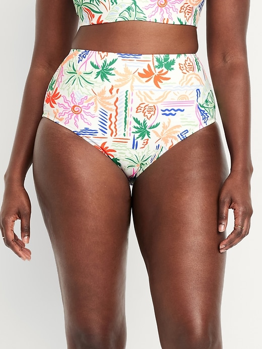 Image number 5 showing, Matte High-Waisted Bikini Swim Bottoms