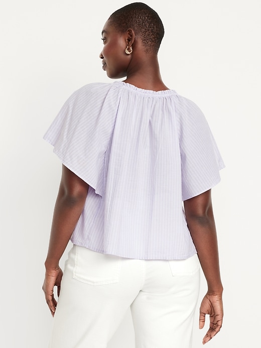 Image number 5 showing, Flutter-Sleeve Tassel-Tie Top