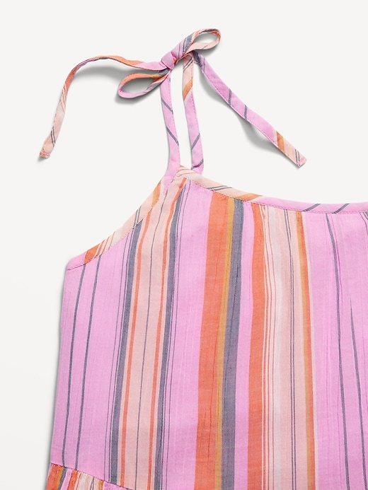 Image number 3 showing, Printed Sleeveless Gauze Tiered Dress for Girls