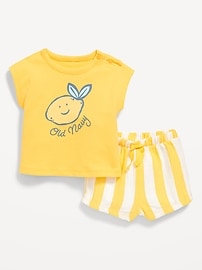 Image number 1 showing, Logo-Graphic Top and Shorts Set for Baby