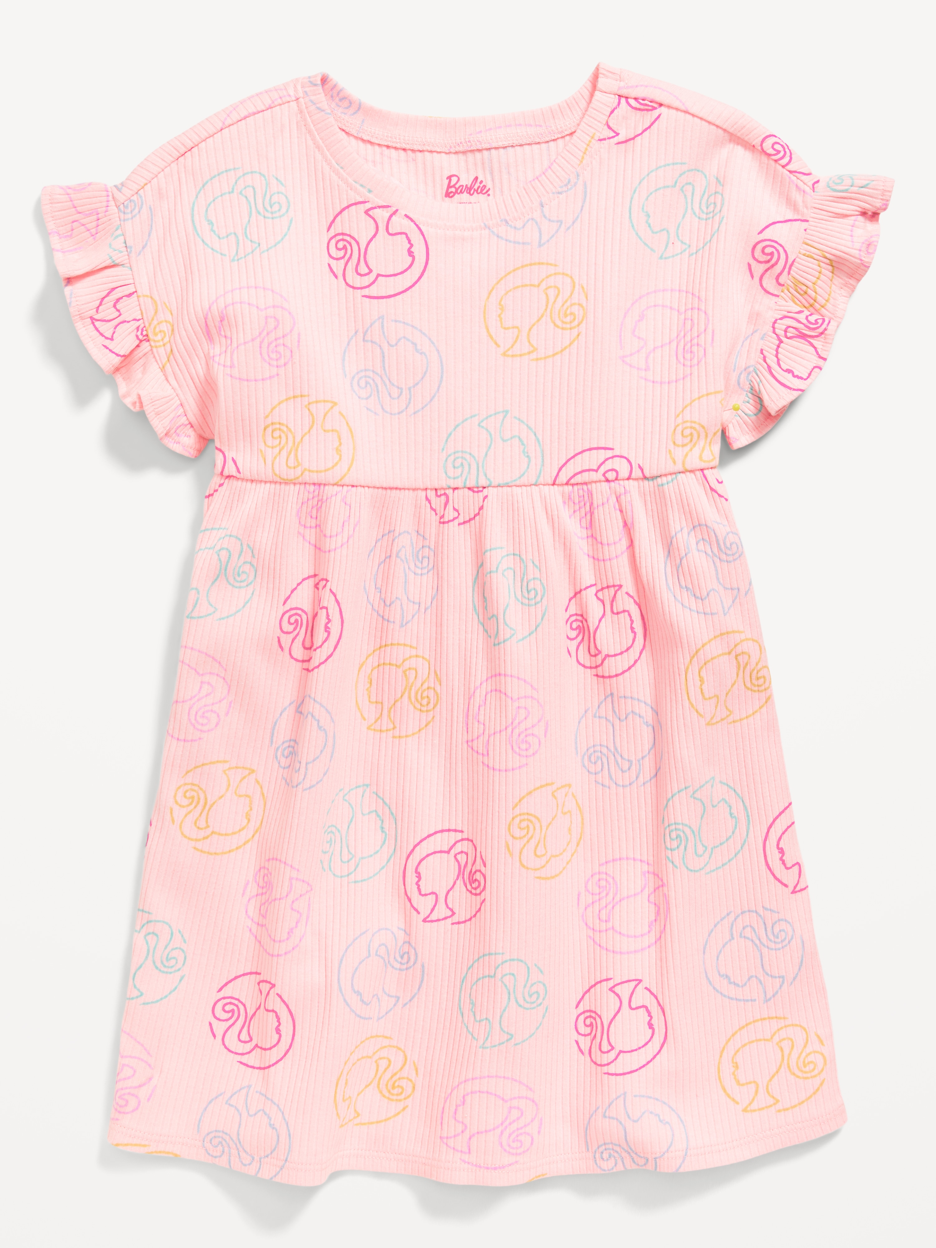 ワンピース Ruffle Sleeve Dress 6y A Loves A Floral Metallic Striped Print Surplice V-Neck