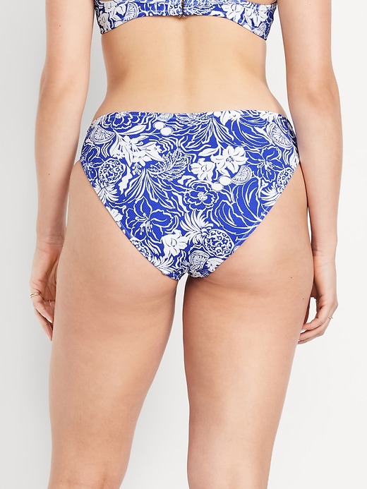 Image number 6 showing, Mid-Rise Textured Bikini Swim Bottoms
