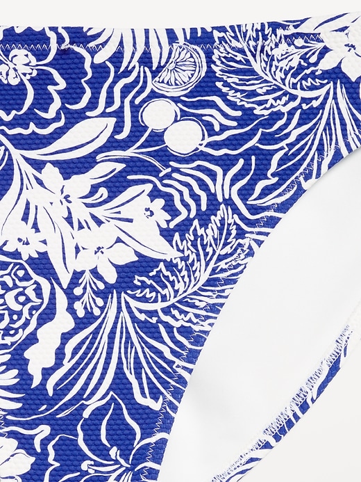 Image number 9 showing, Mid-Rise Textured Bikini Swim Bottoms