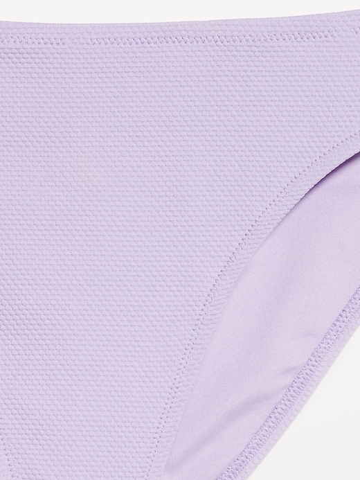 Image number 9 showing, Mid-Rise Textured Bikini Swim Bottoms