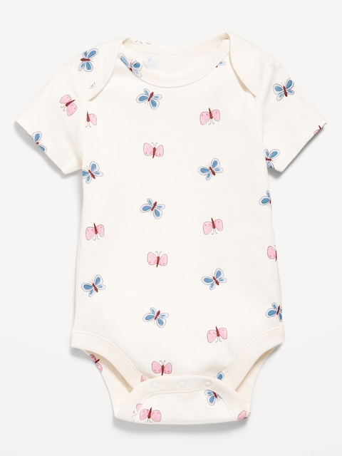 Printed Short-Sleeve Bodysuit for Baby