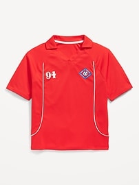 Image number 2 showing, Oversized Collared Soccer Jersey T-Shirt for Boys