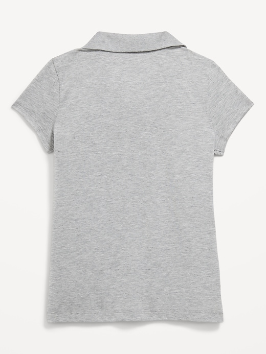 Image number 3 showing, School Uniform Jersey-Knit Polo Shirt for Girls