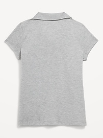 Image number 3 showing, School Uniform Jersey-Knit Polo Shirt for Girls