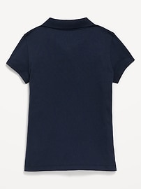 Image number 3 showing, School Uniform Jersey-Knit Polo Shirt for Girls