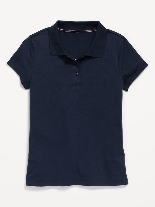 Image number 2 showing, School Uniform Jersey-Knit Polo Shirt for Girls