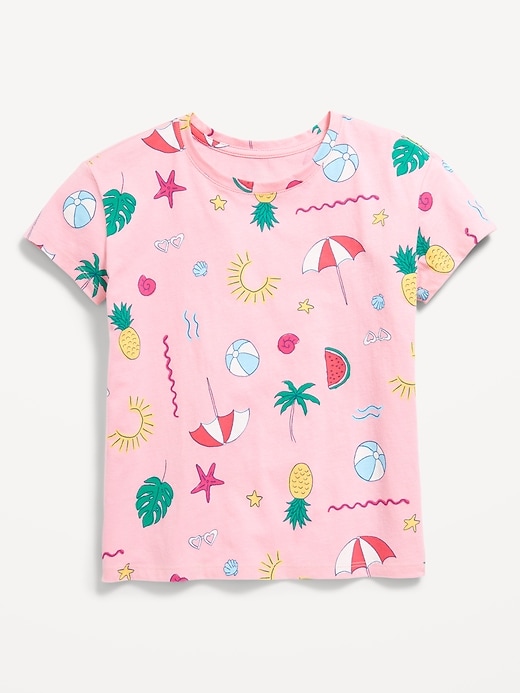 Image number 1 showing, Printed Softest Short-Sleeve T-Shirt for Girls