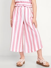 Image number 1 showing, High-Waisted Pucker Wide-Leg Pants for Girls