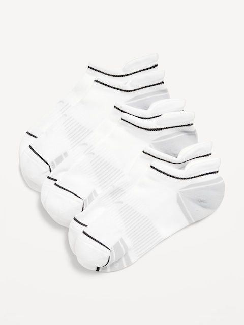 Running Ankle Socks 3-Pack for Women - Solid White