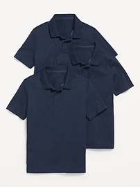 Image number 1 showing, School Uniform Polo Shirt 3-Pack for Boys