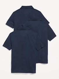 Image number 2 showing, School Uniform Polo Shirt 3-Pack for Boys