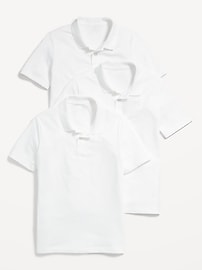Image number 1 showing, School Uniform Polo Shirt 3-Pack for Boys