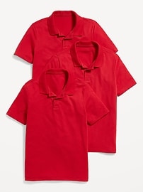 Image number 1 showing, School Uniform Polo Shirt 3-Pack for Boys