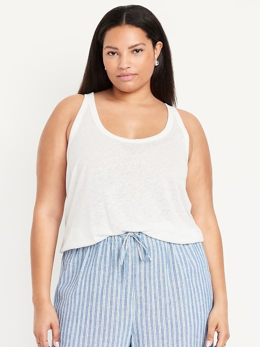 Image number 6 showing, Linen-Blend Tank Top