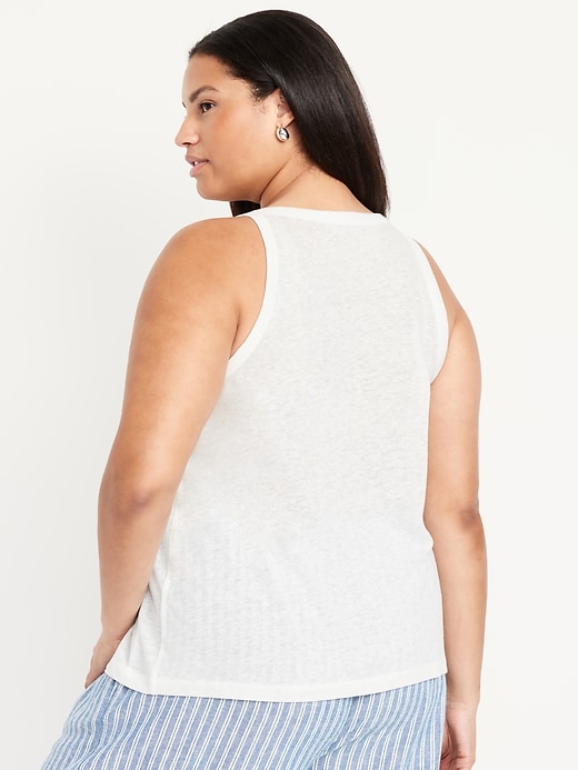 Image number 7 showing, Linen-Blend Tank Top