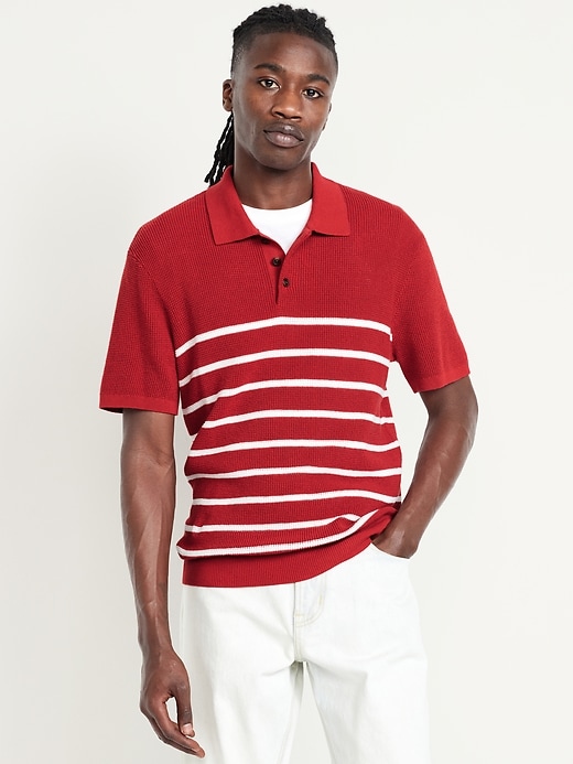 Image number 1 showing, Short-Sleeve Sweater-Knit Polo
