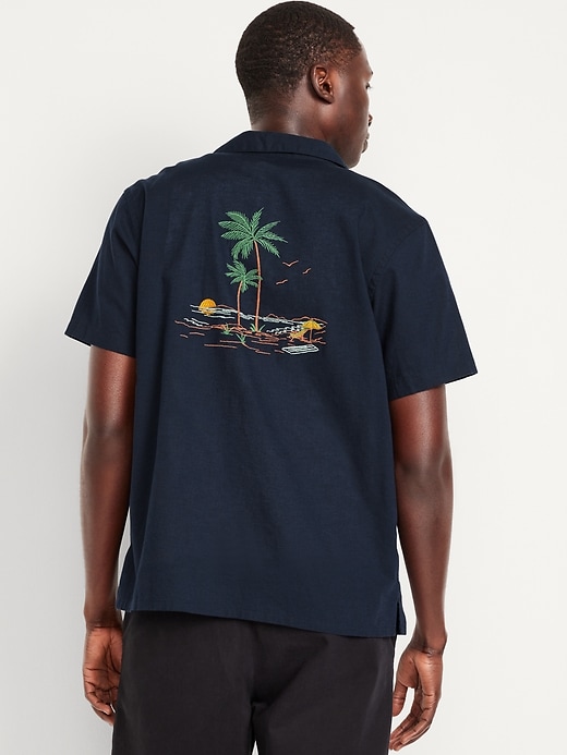Image number 2 showing, Short-Sleeve Embroidered Camp Shirt