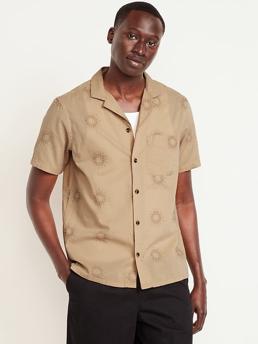 Image number 1 showing, Short-Sleeve Embroidered Camp Shirt