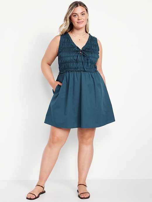 Image number 6 showing, Fit & Flare Smocked Bodice Mini Dress
