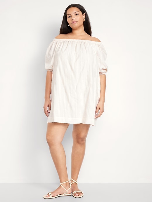 Image number 7 showing, Textured-Dobby Mini Swing Dress