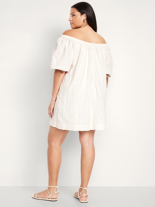 Image number 8 showing, Textured-Dobby Mini Swing Dress
