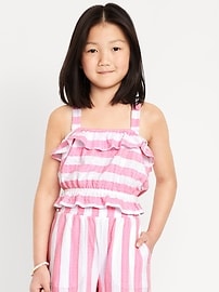 Image number 1 showing, Striped Bubble Tank Top for Girls