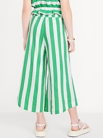 Image number 2 showing, High-Waisted Pucker Wide-Leg Pants for Girls