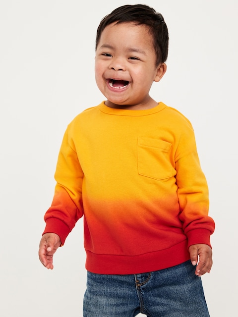 Printed Oversized French Terry Pocket Sweatshirt for Toddler Boys