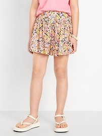 Image number 1 showing, Printed Swing Culotte Shorts for Girls