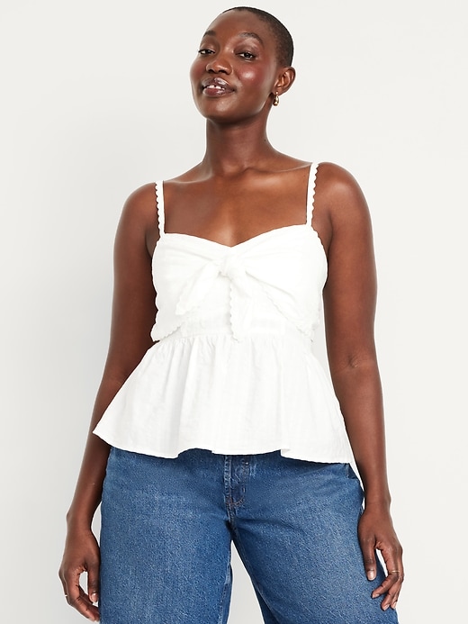 Image number 5 showing, Fit & Flare Seersucker Peplum Top