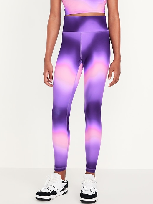Image number 1 showing, High-Waisted PowerSoft 7/8-Length Performance Leggings for Girls