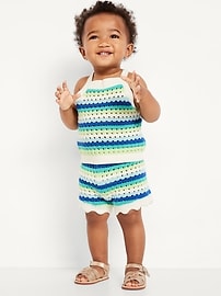 Image number 1 showing, Crochet-Knit Tank Top and Shorts Set for Baby