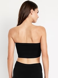 Image number 2 showing, Seamless Ribbed Longline Bandeau Bra