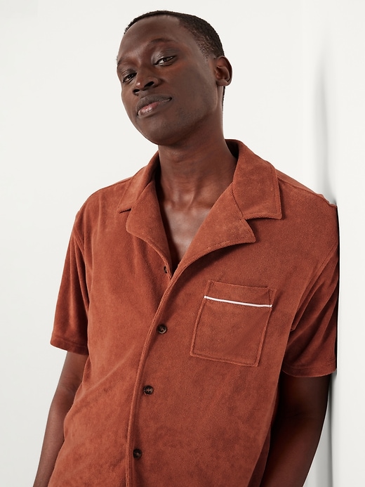 Image number 3 showing, Short-Sleeve Cropped Terry Shirt