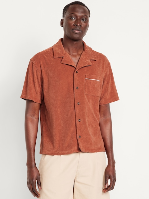 Short-Sleeve Cropped Terry Shirt