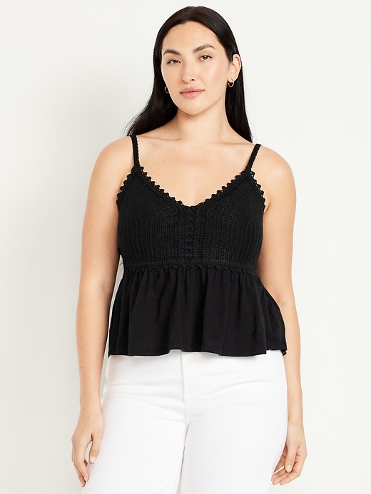 Image number 5 showing, Sleeveless Crochet Top