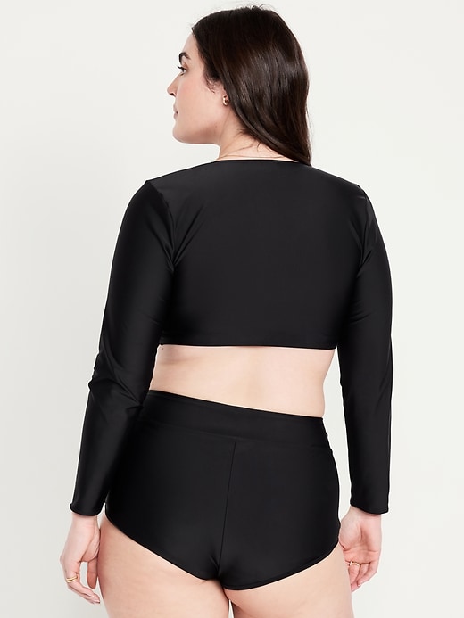 Image number 6 showing, Twist-Front Matte Rashguard Swim Top
