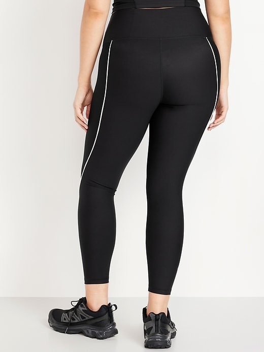 Image number 5 showing, High-Waisted PowerSoft Rib Mix 7/8 Leggings