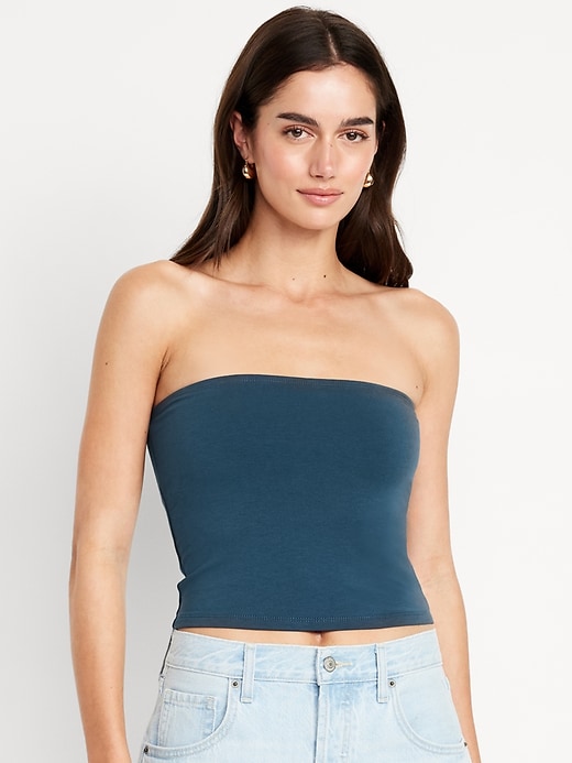 Image number 1 showing, Double-Layer Tube Top