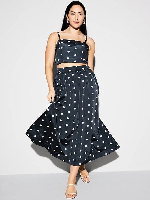 Image number 3 showing, The Occasion by Old Navy High-Waisted Taffeta Midi Skirt