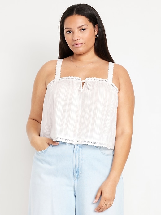 Image number 7 showing, Sleeveless Textured-Dobby Top