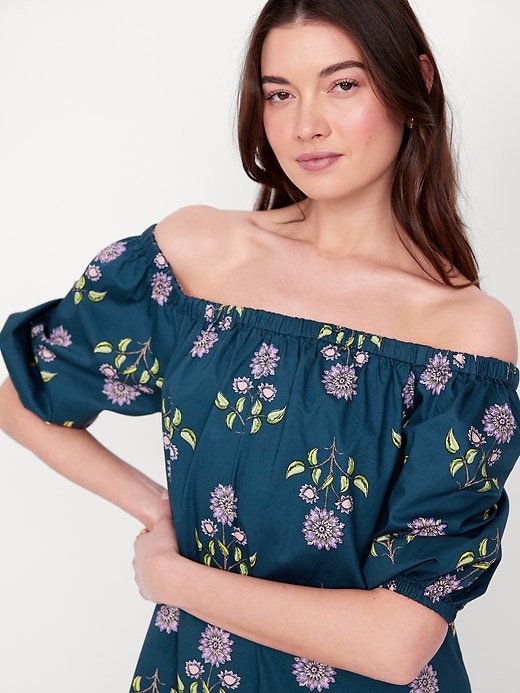 Image number 3 showing, Floral Mini Swing Dress