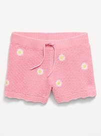 Image number 2 showing, Sweater-Knit Embroidered Shorts for Girls