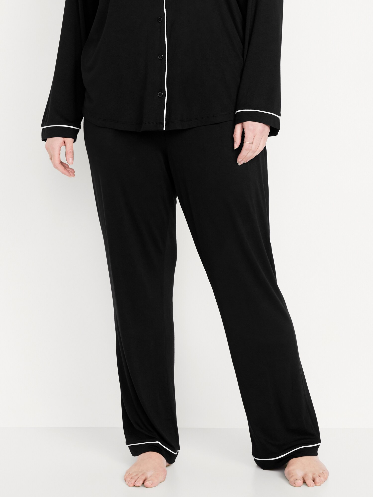 Женские брюки Old Navy Sunday Sleep Knit Jersey Pant, цвет: Чёрный — фото 5